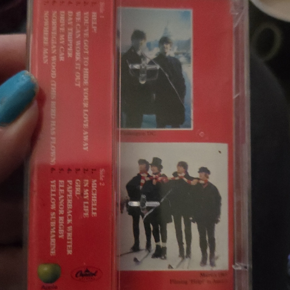 The Beatles Red Cassette Tape with Band Photos  1962 -1966